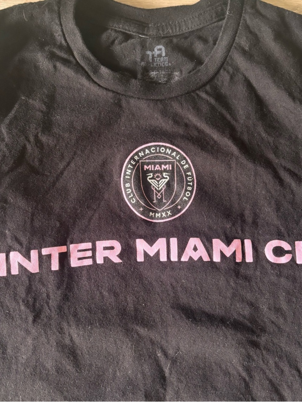 Inter Miami Club Messi Black T-Shirt with Pink Logo